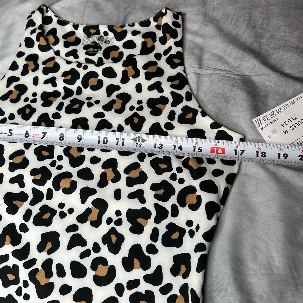 NEW Lularoe Tank Top W Med Leopard Print Scuba Fabric Athleisure Layer Piece - Picture 6 of 7